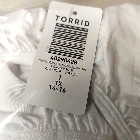 ❤️NWT VINTAGE TORRID BABYDOLL TANK SUPER SOFT CINCHED WAIST SLEEVELESS CAMI - Picture 4 of 15